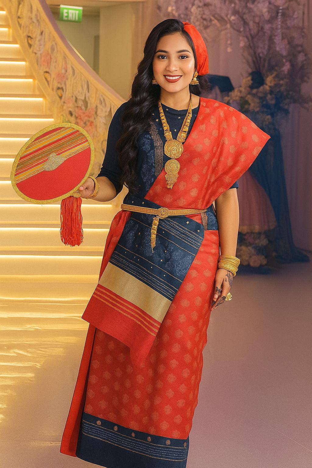 Goldie - Red and Gold Shaash Set