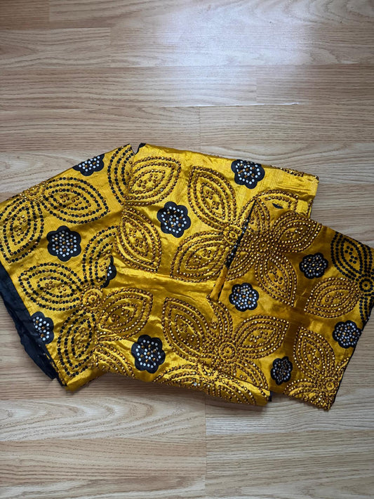 Yellow and Black Shaash Set